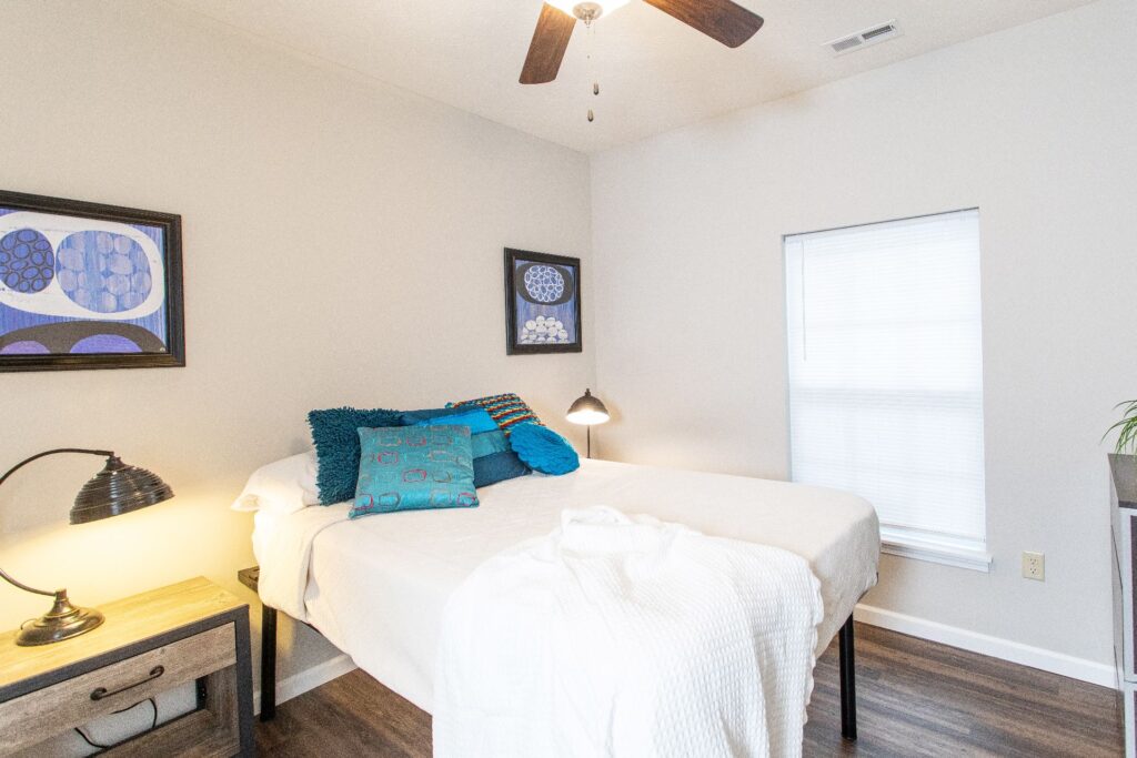 Spacious bedroom layout in West Lafayette apartments for rent at 120 Flats